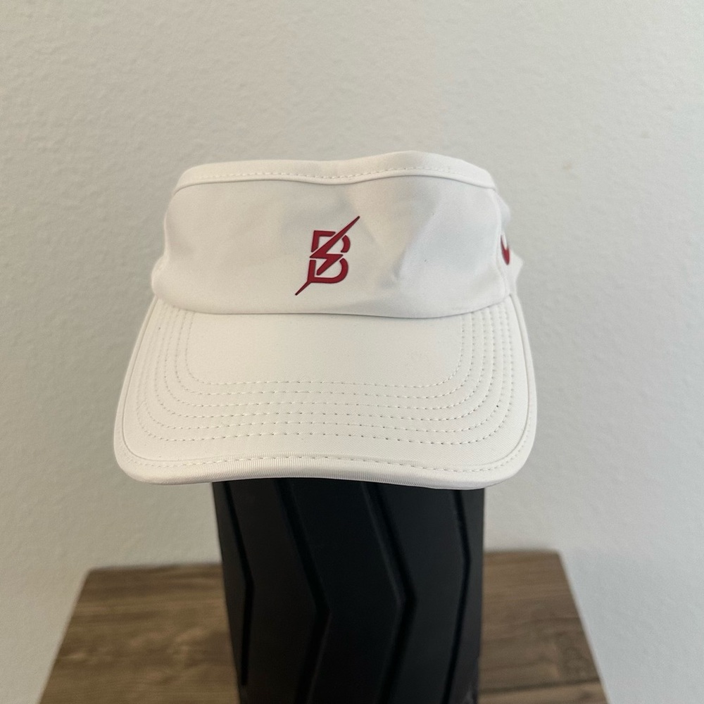Bowerman Track Club Nike White Visor with Red Logo
